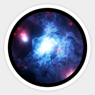 Blue glowing nebula Sticker